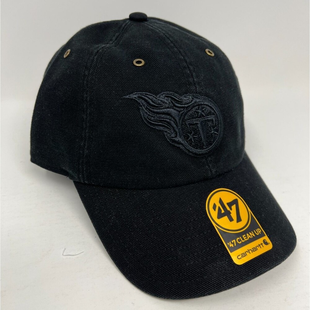 Tennessee Titans Carhartt x 47 Hat Cap Black Canvas NFL Football Mens Strapback - Picture 3 of 8